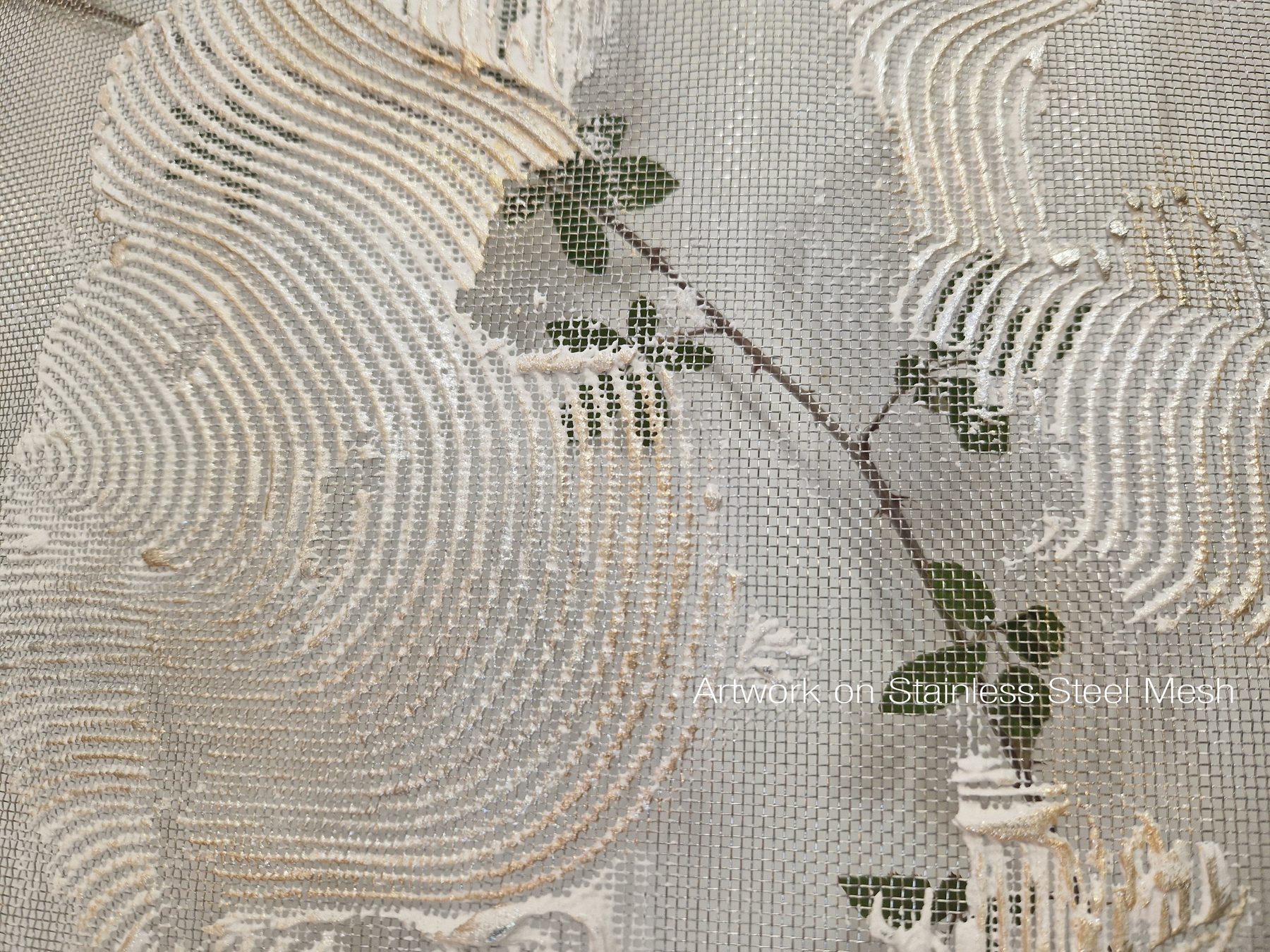 Artwork on Stainless Steel Mesh