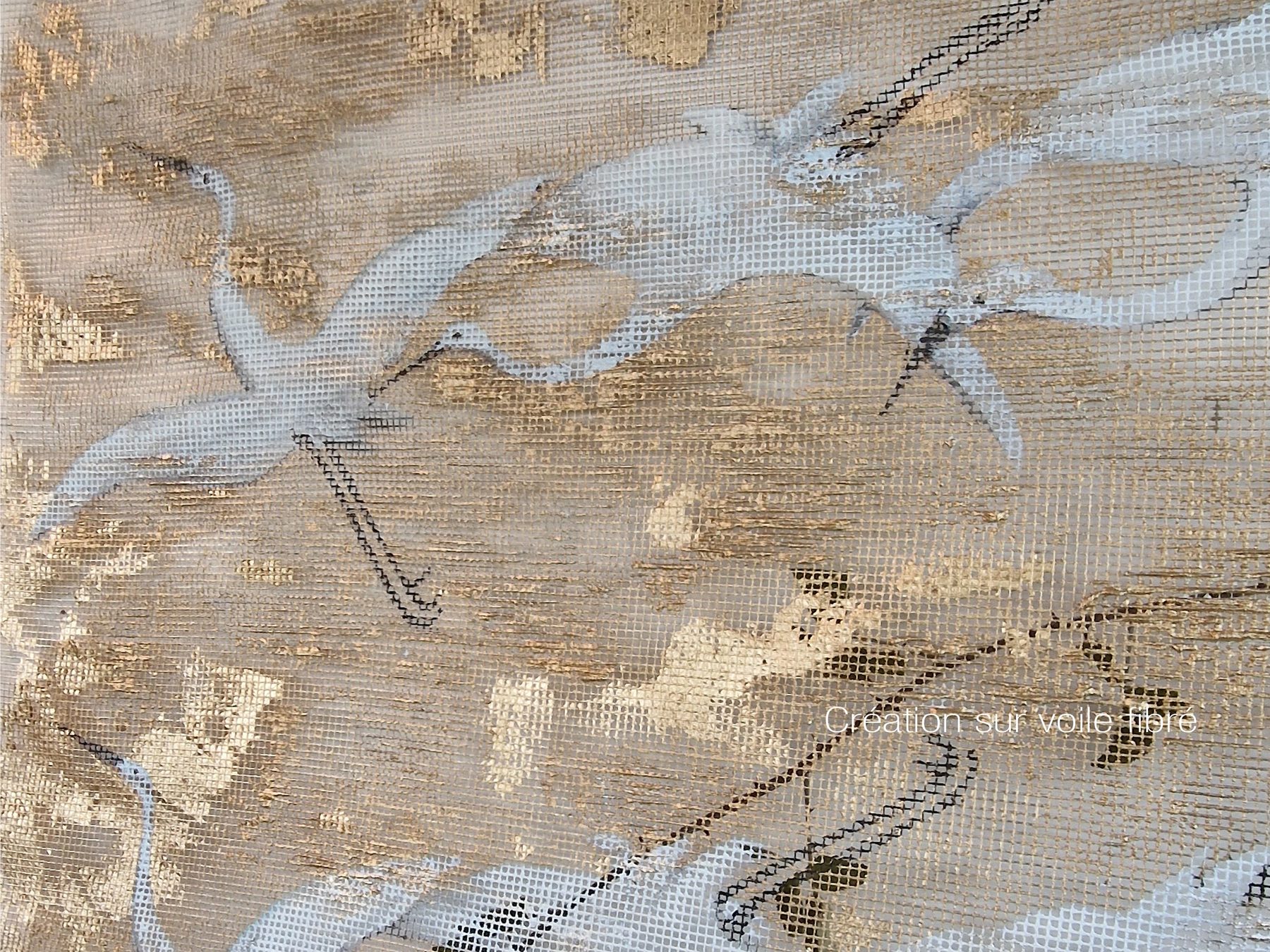 Création sur voile fibré